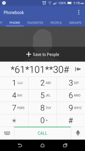 Dial *6*1101**30#