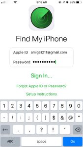 Login your Apple account