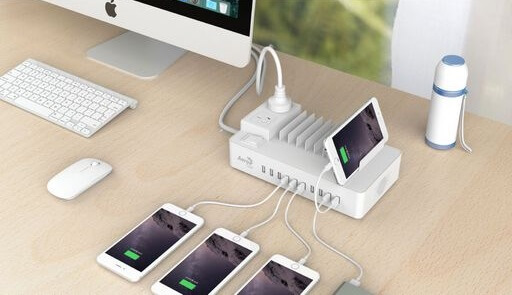 10 x USB Charging Station With 2 x AC Outlets 