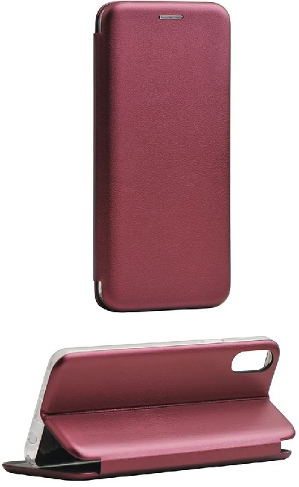 Cleanskin Elegant Mag Latch Flip Wallet Mulberry With Single Card Slot For iPhone Xs And iPhone X