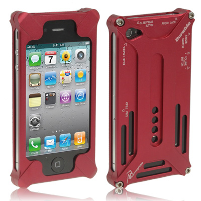 iPhone 4S Arachnophobia Aluminium Metal X-Guard Case Red