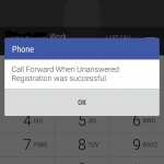 Call Forward Successful
