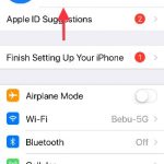 Tap on your Apple ID