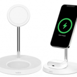 Belkin BOOSTCHARGE PRO 2 in 1 Wireless Charger Stand with MagSafe 15W White