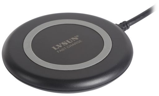 15W Qi Wireless Charger with QC3 Wall Charger Black