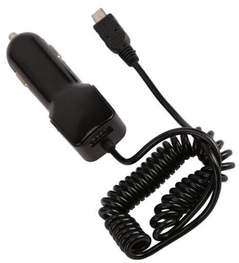 2.1 Amp Mini USB Car Charger Black