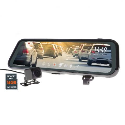 9.35 Inch Mirror Monitor With HD Front And Rear Dual Dash Cam With Reverse Camera Function