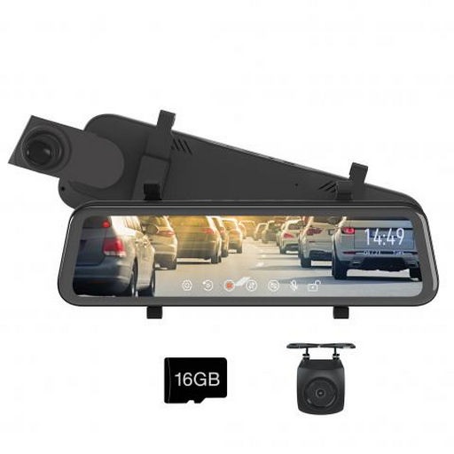 9 Inch Gator Touch Screen Mirror Dual Recording 1080P Reverse Camera Kit GRV96MKT