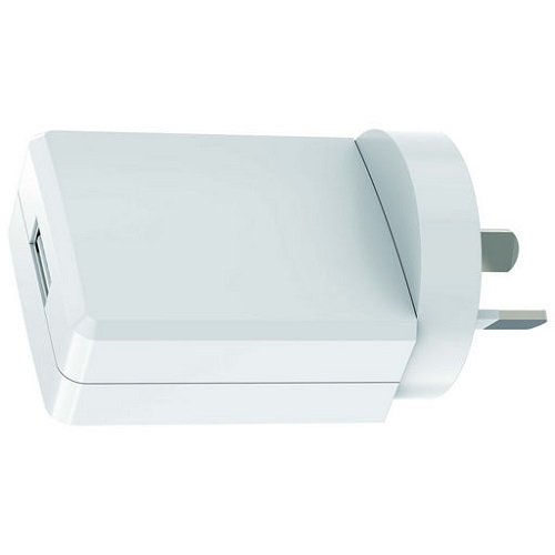 12W USB A Mains Charger White