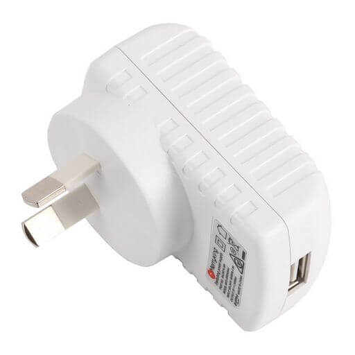 12W USB Mains Charger White