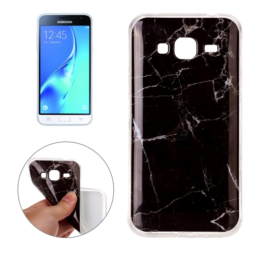 Samsung Galaxy J3 2016 Marble Pattern TPU Case Black