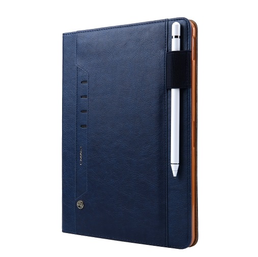 iPad Pro 11 (2020) PU Leather Case With Card Slots And Pencil Holder Blue
