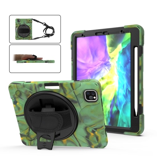 iPad Pro 11 (2020) Tough Case With Hand Grip, Stand And Pencil Holder Army Green