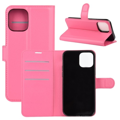 Wallet Case Black For iPhone 12 And iPhone 12 Pro Rose Red