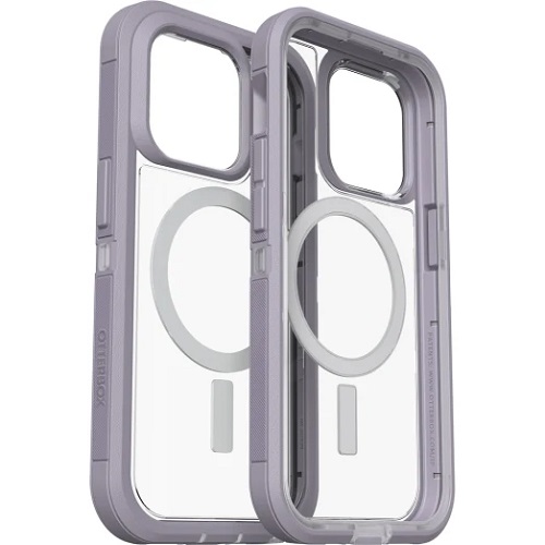 iPhone 14 Pro Otterbox Defender XT Clear MagSafe Case Lavendar Sky