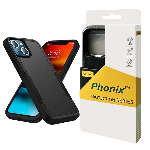 Phonix iPhone 15 Plus Armor Rugged Case Black