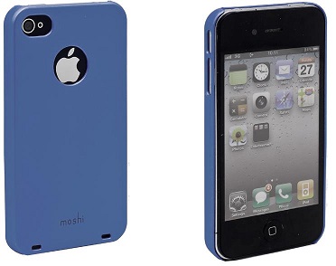 Moshi Plastic Case and Screen Protector for iPhone 4 Blue