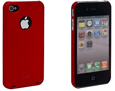 Moshi Plastic Case and Screen Protector for iPhone 4 Red