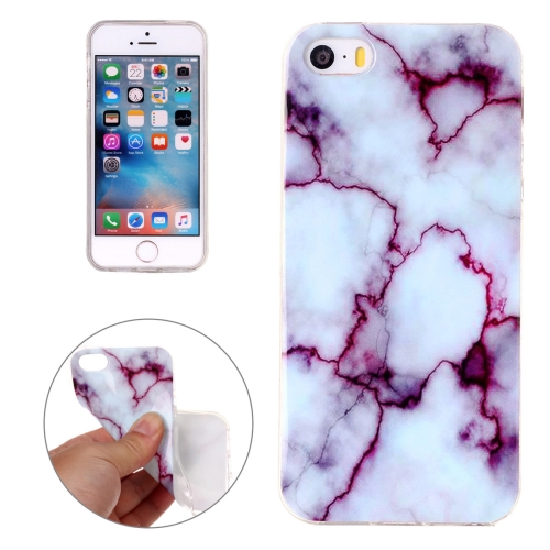 iPhone SE Marble Pattern TPU Case Purple