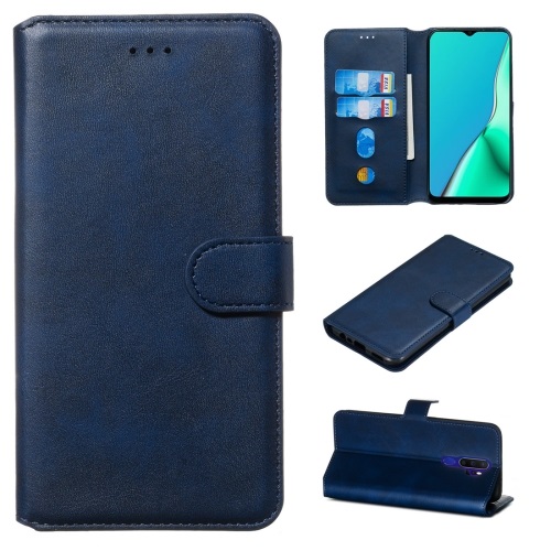 Oppo A5 2020 PU Leather Case Blue