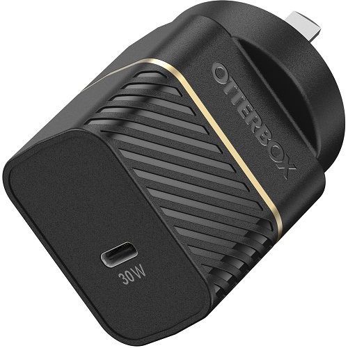 OtterBox 30W USB-C GaN Fast Charge Wall Charger Black Shimmer