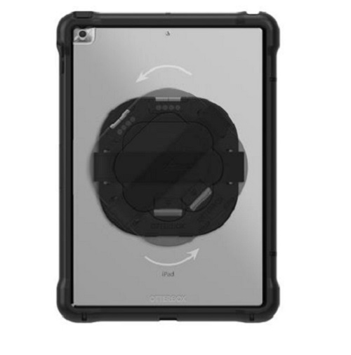 OtterBox Unlimited Series Pro Pack With Kick Stand And Handstrap Plus Screen Protector For iPad 7th / 8th Gen Black