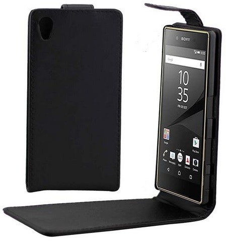 Sony Xperia Z5 PU Leather Case Black