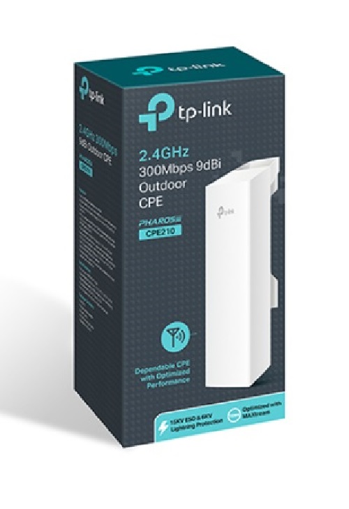 TP-Link CPE210 2.4GHz 300Mbps 9dBi Outdoor CPE Access Point 