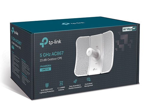 TP-Link CPE710 5GHz AC 867Mbps 23dBi High-gain Directional Outdoor CPE